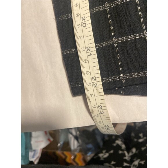 Womens  Black Skirt Checkerboard Print Stretch Knit Pull Up - Picture 3 of 4